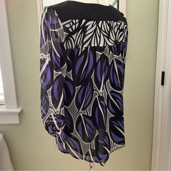 MOONLIGHT BAY, ABSTRACT MUIT-COLOUR BLOUSE, SIZE: L - Picture 3 of 11